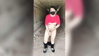 ISHA G - Mastrubate with bottle in public place outdoor