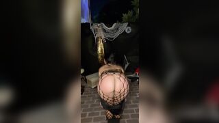 Nikita Magi in a fishnet