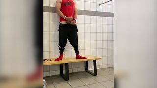 Watch out below for a load of JockDad87's load of cum!